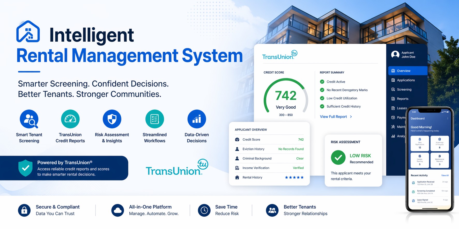 Intelligent Rental Management dashboard preview