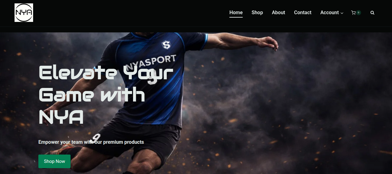 Nya Sport WooCommerce store preview